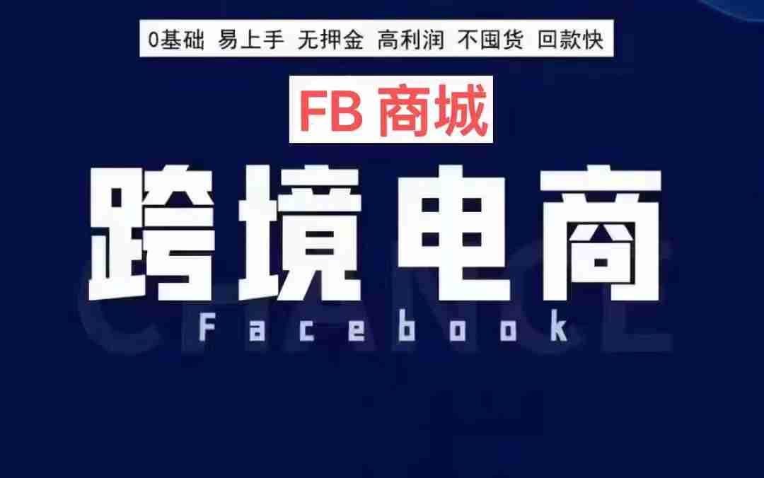 Facebook 商城店群 无货源电商项目登录发布教程，号称最简单电商项目，FB商城无需缴纳保证金，平台无抽佣