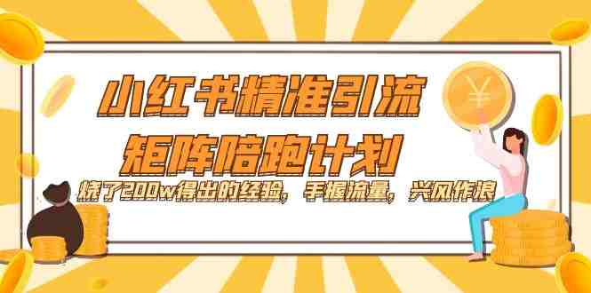 小红书精准引流·矩阵计划：烧了200w得出的经验，手握流量，兴风作浪！