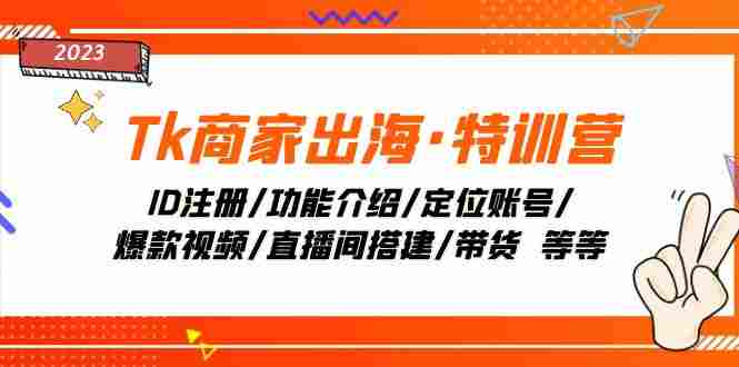 Tk商家出海·特训营：ID注册功能介绍定位账号爆款视频直播间搭建带货